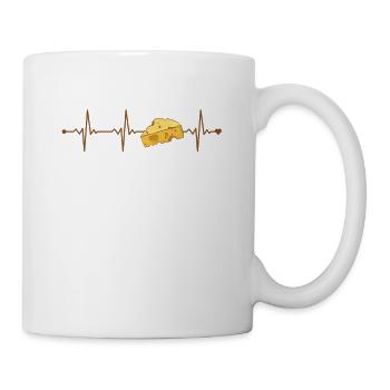 Gouda Heartbeat Queso Cheesemonger Maker Lover - Mug blanc - blanc - Droite