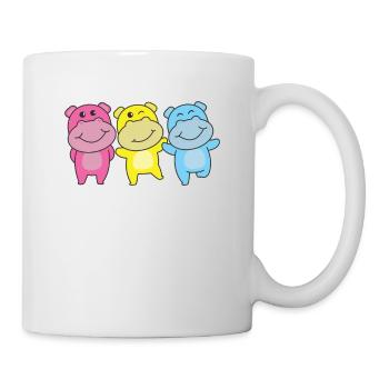 Pansexuel Drapeau Fierté LGBTQ Hippopotame mignon - Mug blanc - blanc - Droite