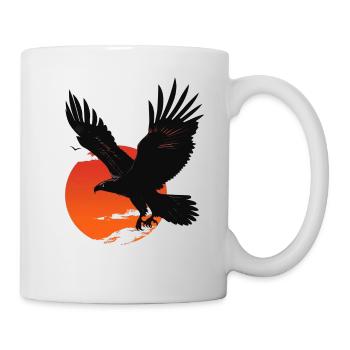 Powerful eagle in sunset - Mug - white - Right