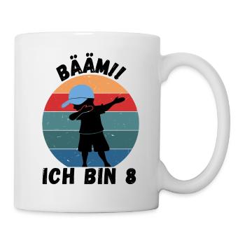 BÄÄM - DAB Tanz zum 8. Geburtstag - Tasse - Weiß - Rechts