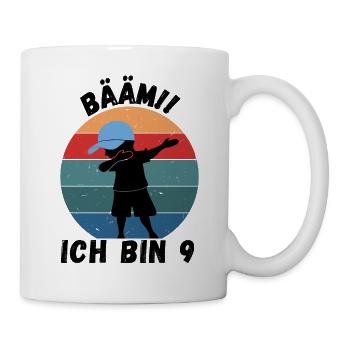 BÄÄM - DAB Tanz zum 9. Geburtstag - Tasse - Weiß - Rechts