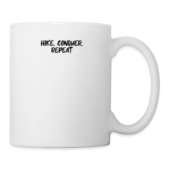 Wandern - Hike, conquer, repeat - Mug - white - Right