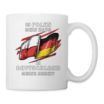 POLEN HAUS DEUTSCHLAND ARBEIT - Tasse - Weiß - Rechts