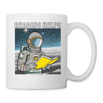 ASTRONAUT BUCH READING HELPS - Tasse - Weiß - Rechts