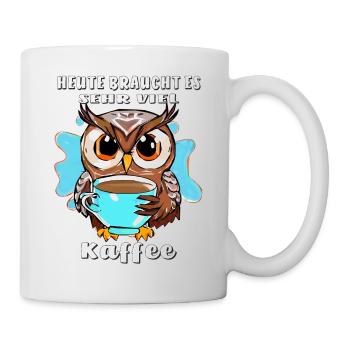 OWL A LOT OF COFFEE - Mug - white - Right