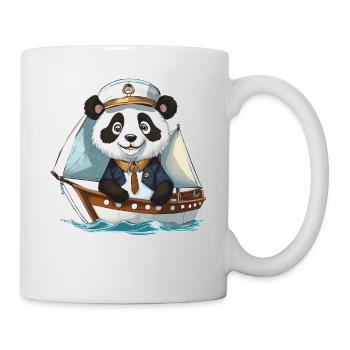 PANDA OURS NAVIGUANT - Mug blanc - blanc - Droite
