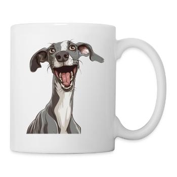 Whippet | Cartoon Artwork - Tasse - Weiß - Rechts