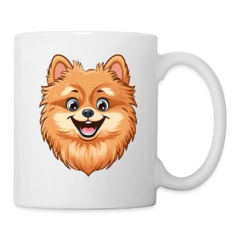 Poméranien de Poméranie | Illustration de dessin animé - Mug blanc - blanc - Droite