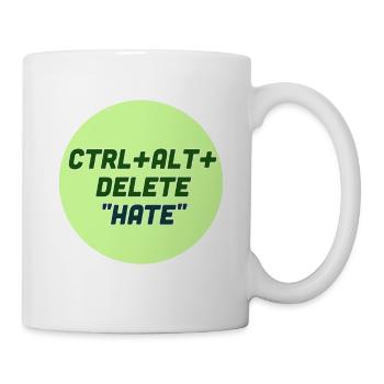 Ctrl alt delete hate! - Mug - white - Right