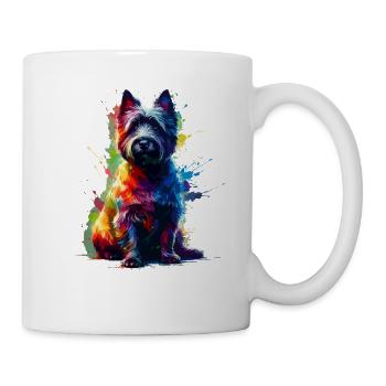 Terriers Terriers Cairn Terrier Splash Art colorés - Mug blanc - blanc - Droite