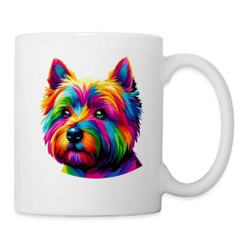Colorful Pop Art Cairn Terrier Terriers - Mug - white - Right