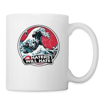 Kanagawa Strand Japan: Haters werden hassen - Tasse - Weiß - Rechts