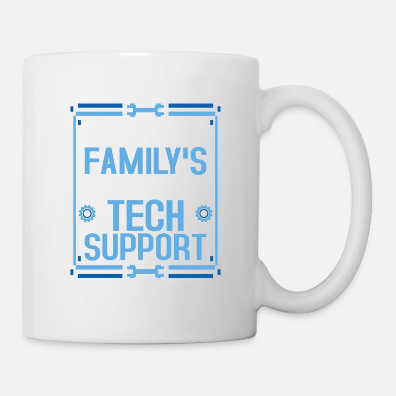 Je suis le support technique non rémunéré de ma famille Informatique Informatique - Mug blanc - blanc