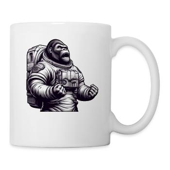 Gorilla astronaut in space - Mug - white - Right