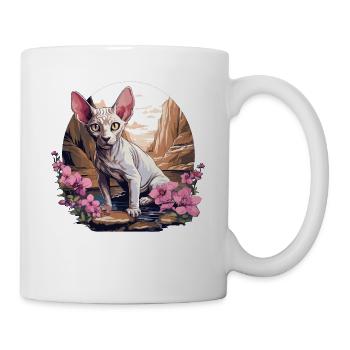 Sphynx Kätzchen Sphynx Katze - Tasse - Weiß - Rechts