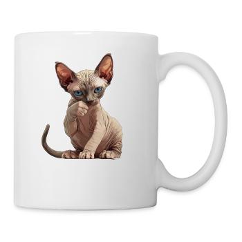 Sphynx Kätzchen Sphynx Katze - Tasse - Weiß - Rechts