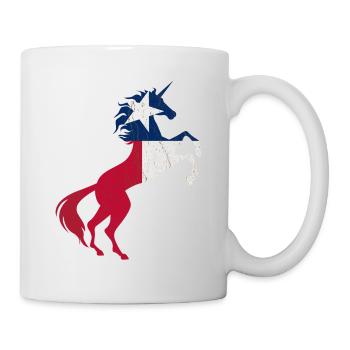 T-shirt drapeau licorne du Texas, licorne magique et cool - Mug blanc - blanc - Droite
