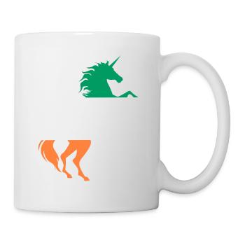 T-Shirt Drapeau Licorne Irlande Licorne Magique Irlandaise - Mug blanc - blanc - Droite
