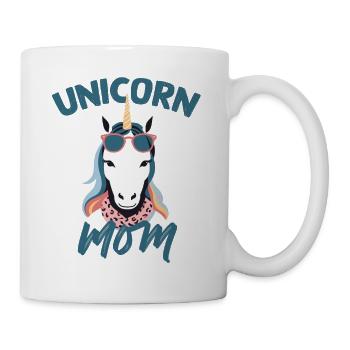 Licorne Maman Licornes Élégantes Amoureux - Mug blanc - blanc - Droite