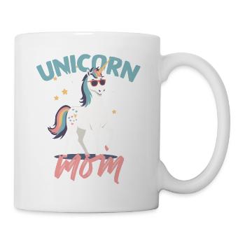Einhorn Mama Einhörner Liebende Lustige Stylisch - Tasse - Weiß - Rechts