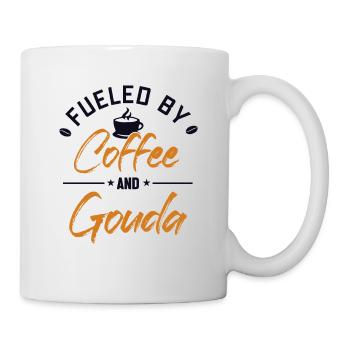 Fueled by Coffee and Gouda Maker Queso Lover - Mug - white - Right