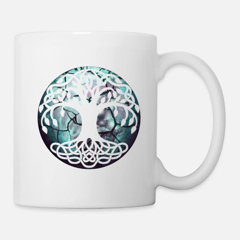 Kelten Baum keltisch Natur Wald - Tasse - Weiß