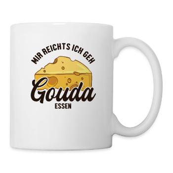 Mir reichts ich geh Gouda essen Queso Maker Gouda - Mug blanc - blanc - Droite