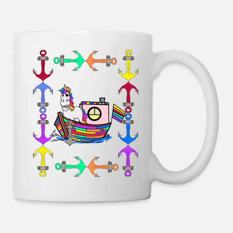 Regenbogen Einhörner Regenbogenfahne LGBT - Tasse - Weiß