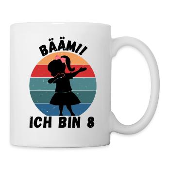 8. Geburtstag - BÄÄM, Mädchen mit DAB Tanz - Tasse - Weiß - Rechts