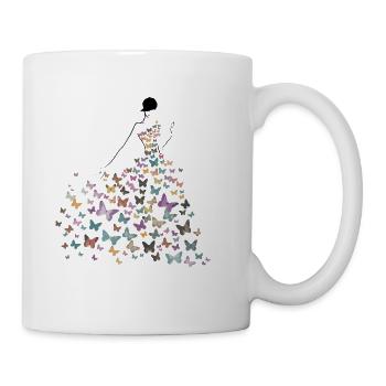 Schmetterling Elegant für alle Jahreszeiten - Tasse - Weiß - Rechts