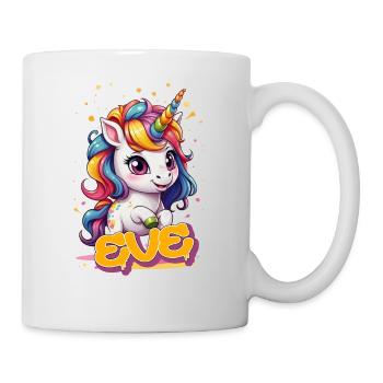 EVE - Beau prénom de fille avec une jolie licorne - Mug blanc - blanc - Droite