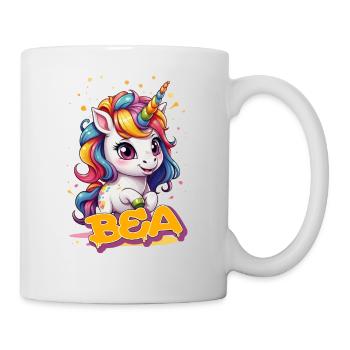 BEA - Beautiful girl name with cute unicorn - Mug - white - Right