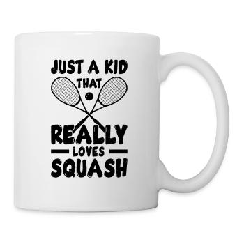 Squash Kids - Just A Kid That Really Loves Squash - Mug - white - Right