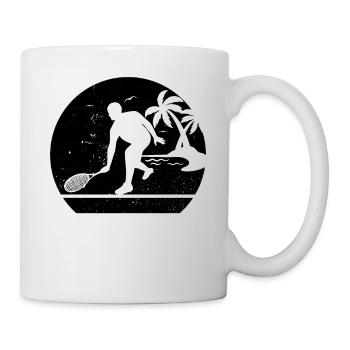 Squash player silhouette - Tasse - Weiß - Rechts