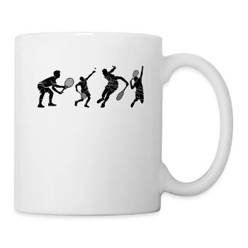 Silhouettes de joueurs de squash - Mug blanc - blanc - Droite