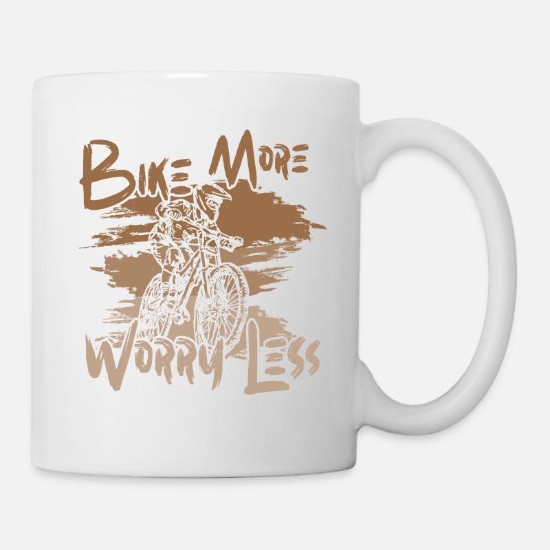 Vélo Plus Souci Moins VTT Descente - Mug blanc - blanc