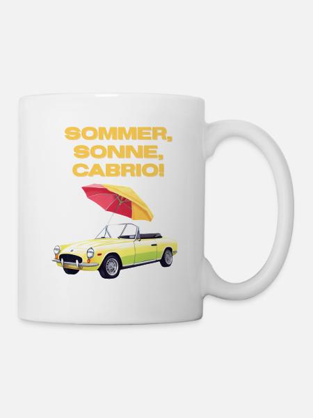 Cabriolet Spruch Sommer Sonne Cabrio Spaß - Tasse - Weiß