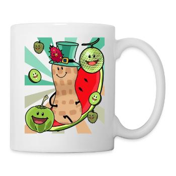 Obsr Fruits Enjoyment Peanut Peanuts Summer - Mug - white - Right