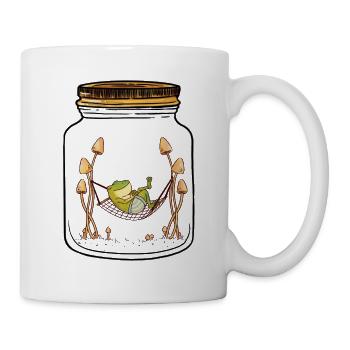 Nature Grenouilles Grenouille Amphibien Crapaud - Mug blanc - blanc - Droite