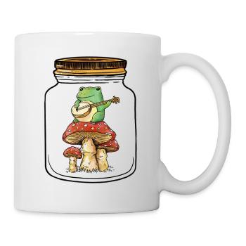 Grenouille, Grenouilles, Amphibien, Nature, Automne, Champignons - Mug blanc - blanc - Droite