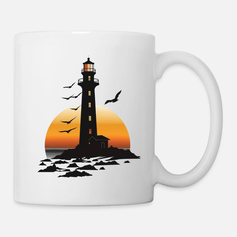 Leuchtturm - Tasse - Weiß