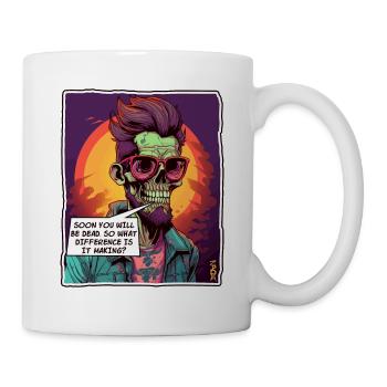 Funny Skull: Skeleton Life Help - Mug - white - Right