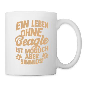 A life without a Beagle is possible but pointless! - Mug - white - Right