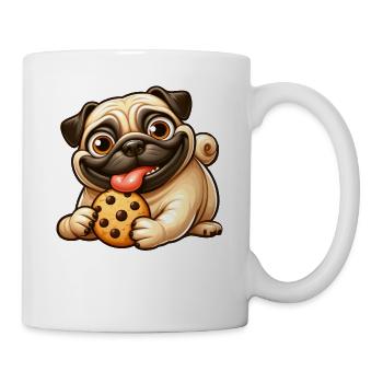 Pug with Cookie Candy Dessert - Mug - white - Right