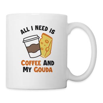 Le café et mon gouda Maker Queso Cheesemonger - Mug blanc - blanc - Droite