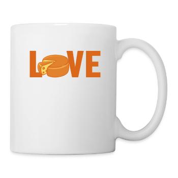 Gouda Liebe Queso Käsehändler Hersteller Liebhaber Gouda - Tasse - Weiß - Rechts