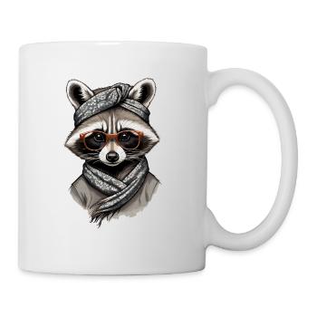 Mama Raccoon Raccoon Amoureux du raton laveur - Mug blanc - blanc - Droite