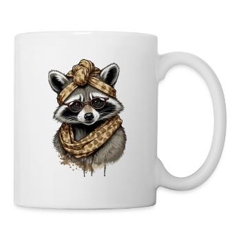 Maman raton laveur raton laveur amant fête des mères Design - Mug blanc - blanc - Droite