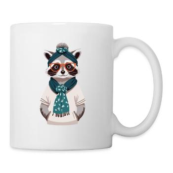 Maman raton laveur amant raton laveur fête des mères - Mug blanc - blanc - Droite