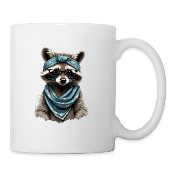 Mama Raccoon Raccoon Amoureux du raton laveur - Mug blanc - blanc - Droite